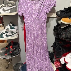 SHEIN Purple Floral Maxi Dress